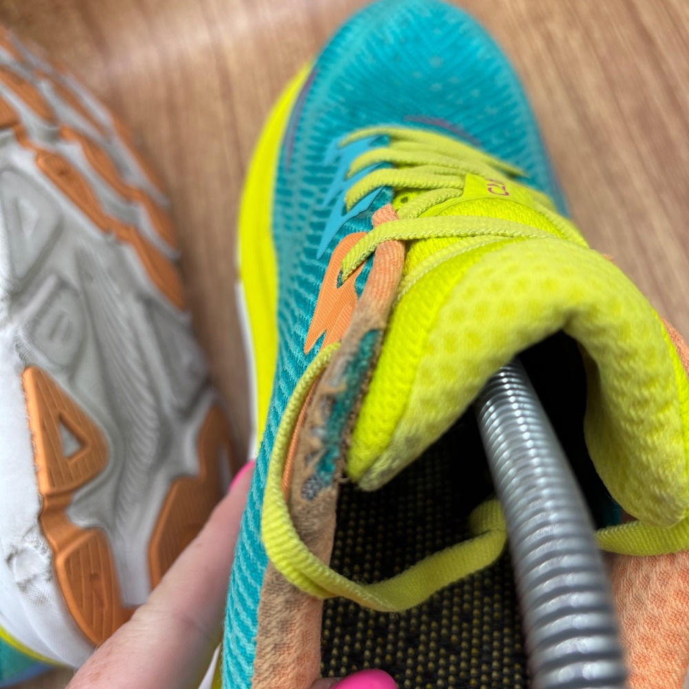 Hoka Clifton 9 Running Shoe Womens 10B Teal Green 1127896-CEPR Cerulean Primrose - Picture 6 of 9